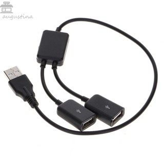 Augustina อะแดปเตอร์แปลง Usb Male To Usb Female Otg Male Usb 1 ชิ้นเป็น Dual Usb Female 2 In 1 มัลติฟังก์ชั่น