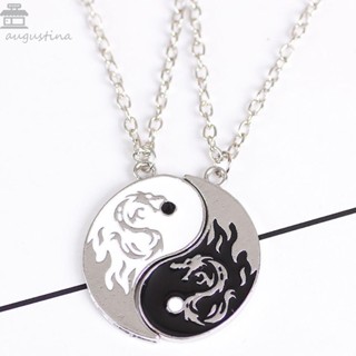 AUGUSTINA Couple Necklace Trendy Fashion Classic Lovers Women Men Fashion Jewelry Friendship Necklace Chinese Style Gossip Dragon Pendant