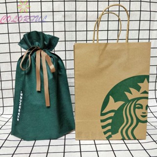 【COLORFUL】Pockets Protective Starbucks Storage Supplies 10PCS/Set 3 Colors Drawstring