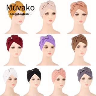 MUVAKO หมวกฮิญาบ ผ้าโพกหัว ประดับโบว์ แฟชั่นมุสลิม