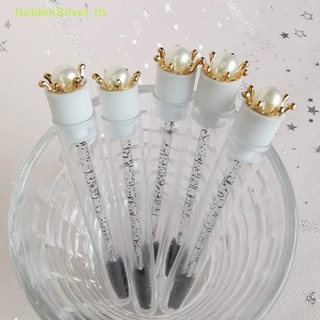 Goldensilver แปรงมาสคาร่า หลอดคริสตัล สีเงิน สําหรับแต่งหน้า TH