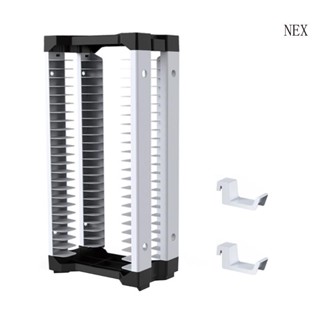 Nex ชั้นวางจอยสติ๊กวิดีโอเกม สําหรับ PS4 PS5 Switch XboxOne Disk Tower Storage Racks with Hoo