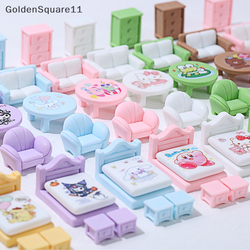 Goldensquare โมเดลเฟอร์นิเจอร์จําลอง ขนาดมินิ สําหรับตกแต่งบ้านตุ๊กตา