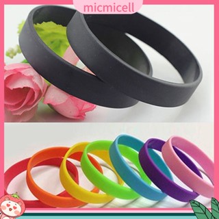 [MMC] สายรัดข้อมือซิลิโคน สีพื้น ดีไซน์สปอร์ต 2 ชิ้น