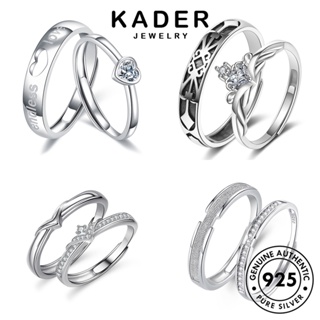 Kader Jewelry แหวนเงิน 925 ประดับเพชรโมอิส เรียบง่าย เครื่องประดับ สําหรับคู่รัก M063