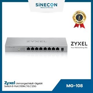 ZyXEL(ไซเซิล) เน็ตเวิร์กสวิตช์ รุ่น MG-108 | Unmanaged Multi-Gigabit Switch, 8-Port 100M/1G/2.5G