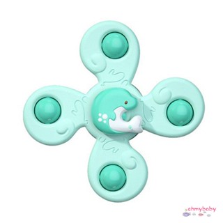 Montessori Kid Spin Top ของเล่นอาบน้ำสำหรับเด็กชายและเด็กหญิงเด็กอาบน้ำ Sucker Spinner ถ้วยดูดของเล่นสำหรับ Kidser [N/11]