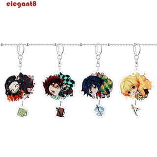 ELEGANT จี้อะคริลิค คอสเพลย์ Demon Slayer Tanjirou Anime Zenitsu Nezuko น่ารัก