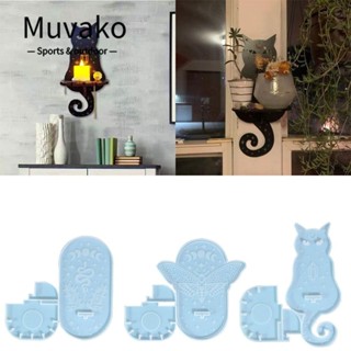 MUVAKO แม่พิมพ์เทียน อีพ็อกซี่เรซิ่น รูปซีเมนต์ยิปซั่ม สําหรับแขวนผนังบ้าน DIY