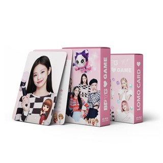 พร้อมส่ง อัลบั้มโฟโต้การ์ด Black-Pink BPTG JENNIE JISOO LISA ROSE สีดํา สีชมพู 55 ชิ้น ต่อกล่อง