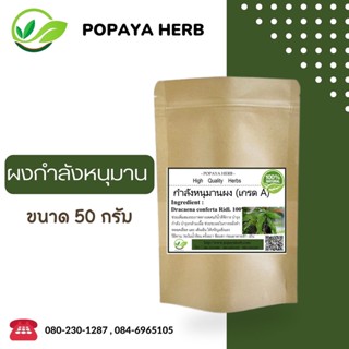 (L15)ผงบดละเอียด Dracaena conferta Ridl. กำลัง-หนุ-มาน กำลัง-ขุนมาร   50 กรัม