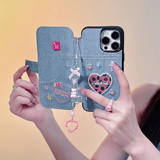 เคสโทรศัพท์มือถือ แบบฝาพับ ปักลายคาวบอย สําหรับ iPhone 14Pro 11 12 12Pro 12promax 13 13Pro 14promax 14 13promax 14promax