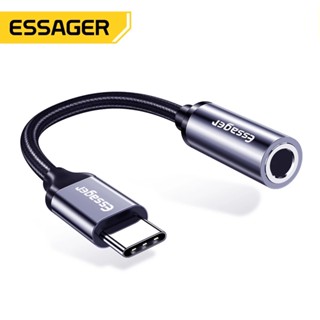 Essager อะแดปเตอร์แจ็คหูฟัง Type C เป็น 3.5 มม. USB C เป็น 3.5 มม. สายสัญญาณเสียง Aux