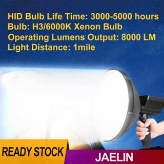 โคมไฟสปอตไลท์ 12V 100W HID 9 นิ้ว 240 มม. สําหรับตั้งแคมป์ ล่าสัตว์ ตกปลา [Jaelin.th]