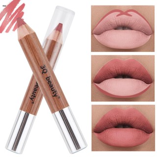 3q Beauty 12pcs Lip Liner Set Tattoo เย็บปักถักร้อย Matte กันน้ำไม่ง่ายที่จะเลือนลิปสติกกำมะหยี่ปากกาแต่งหน้า nuuo