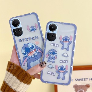 พร้อมส่ง ใหม่ เคสโทรศัพท์มือถือแบบนิ่ม ใส กันกระแทก ลายการ์ตูน Stitch น่ารัก แฟชั่น สําหรับ Oppo Reno10 Pro Reno 10 Pro+ 5G 2023 Reno10Pro Reno10 Pro+