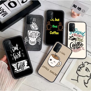 เคสโทรศัพท์มือถือแบบนิ่ม ลายกาแฟตัวแรก C112 สําหรับ OPPO F17 A74 A95 F19 Pro Find X3 Lite Neo R9 F1 Plus