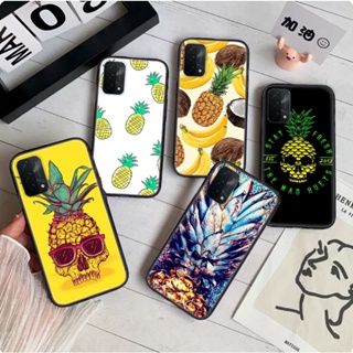 เคสโทรศัพท์มือถือแบบนิ่ม ลายการ์ตูนสับปะรด สําหรับ OPPO A73 A91 F15 A92 A72 A52 A93 A94 4G F5 A73 F7 F9 A7X F11 A9 F11 Pro