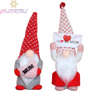 【COLORFUL】Plush Gnome Love Heart Doll Polyester Gnome Figurines Home Holiday Ornament