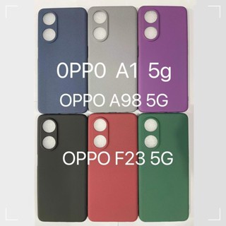 เคสโทรศัพท์มือถือแบบนิ่ม ผิวด้าน บางมาก สีพื้น เรียบง่าย สําหรับ OPPO A1 A98 F23 5G