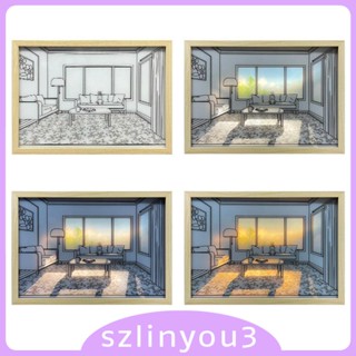 [Szlinyou3] ภาพวาดสีน้ํามัน หรี่แสงได้ สําหรับตกแต่งผนังบ้าน