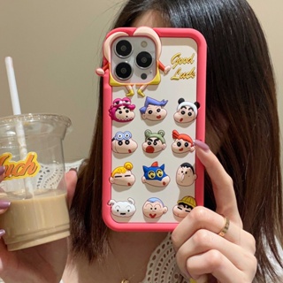 เคสโทรศัพท์มือถือ ยางซิลิโคนนิ่ม กันกระแทก ลายการ์ตูนเพื่อนรัก สามมิติ สร้างสรรค์ สําหรับ Apple iPhone 11 12 13 14 pro max