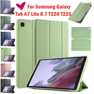 เคสโทรศัพท์หนัง กันกระแทก แบบฝาพับ พร้อมขาตั้ง สําหรับ Samsung Galaxy Tab A7 Lite 8.7 SM-T220 T225