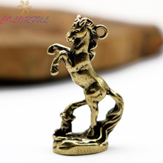 【COLORFUL】Ornaments Finely Crafted Horse Sculpture Small Statue Antique Craftsmanship