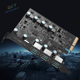 [Getdouble.th] การ์ดต่อขยาย PCIe X4 เป็น USB 3.2 20Gbps 3x USB3.2 และ TPYC-C 15W 2 ชิ้น [Getdouble.th]