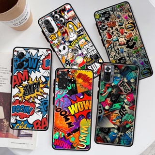 เคสโทรศัพท์ซิลิโคน TPU กันกระแทก ลายกราฟฟิตี้ มีลายด้านข้าง สําหรับ Xiaomi Redmi NOTE 10 10T 10S PRO 10 PRO MAX 11T 11S 11 4G 5G