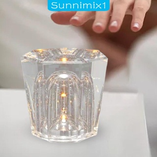 [Sunnimix1] โคมไฟตั้งโต๊ะ LED คริสตัล แบบชาร์จไฟได้ สําหรับตกแต่งบ้าน โรงแรม และงานแต่งงาน