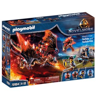 Playmobil Mobi World Novelmore Knight Castle-Dragon Attack ของเล่นตัวต่อ 70904 WOZP