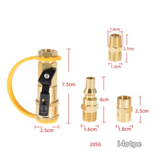 I4otpc ทองเหลือง 1/4 โพรเพน เชื่อมต่อด่วน ชุดอะแดปเตอร์ เชื่อมต่อพอง รวมกัน พร้อมวาล์วสวิตช์ ข้อต่อขวดแก๊ส