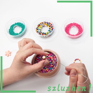 [Szluzhen1] ลูกปัดไม้ พร้อมที่สนเข็ม 1 ชิ้น และลูกปัด 2 ชิ้น DIY