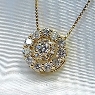 Fancy ใหม่ สร้อยคอ จี้เพทาย ทรงกลม สีทอง เรียบง่าย สําหรับผู้หญิง