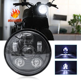 ไฟหน้ารถจักรยานยนต์ LED Hi/Lo Beam 5.75 นิ้ว สําหรับ Harley Sportster 1200 883 Touring Scrambler Triple