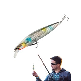 ABS Flashing Fishing Supplies Lures Freshwater 13cm Perch Floatable Slow Sinking With 2 Hooks Inshore Twitchbait