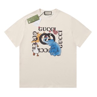 G33- ใหม่ เสื้อยืด คอกลม แขนสั้น พิมพ์ลายช้าง แฟชั่น UnisexJSSYH