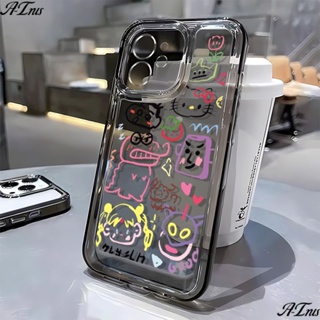 เคสโทรศัพท์มือถือ แบบนิ่ม ลายการ์ตูนกราฟฟิตี้ สําหรับ Apple Iphone 13 7 8p 11 12 14Promax ZRZV