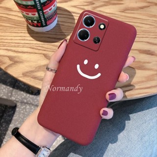 พร้อมส่ง เคสโทรศัพท์มือถือ ซิลิคอน TPU นิ่ม ผิวด้าน กันกระแทก กันรอยกล้อง ลายหน้ายิ้ม Good Luck สําหรับ Infinix Note 30 VIP