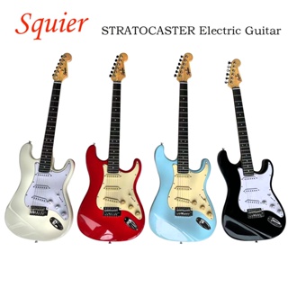 ฟิงเกอร์บอร์ดไม้เบสวูด Sonic Stratocaster อัพเกรดกีตาร์ไฟฟ้า สีฟ้า สีแดง สีขาว สีดํา