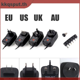 อะแดปเตอร์ชาร์จพาวเวอร์ซัพพลาย 3V 4.5V 5V 6V 7.5V 9V 12V 2A 2.1A AC DC ปรับได้ สําหรับแถบไฟ LED CCTV THK2