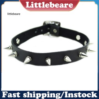 &lt;littlebeare&gt; เครื่องประดับ สร้อยคอโชคเกอร์ หนังเทียม สไตล์โกธิค พังก์ สําหรับผู้ชาย และผู้หญิง