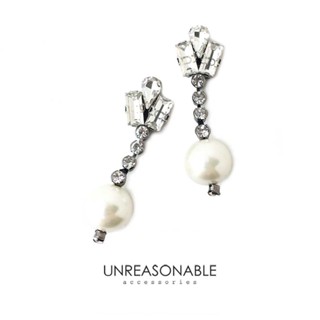 ต่างหู Drop มุก ต่างหูคลิป ต่างหูก้านเงินแท้ น้ำหนักเบา สวยใส่สบาย Unreasonable Accessories UA0630-01