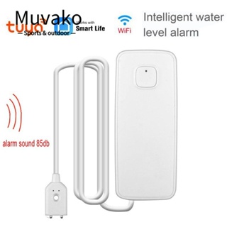 MUVAKO เซนเซอร์เตือนการรั่วไหลของน้ํา เครื่องตรวจจับอัจฉริยะ WIFI แบบมืออาชีพ สัญญาณเตือนการรั่วไหล