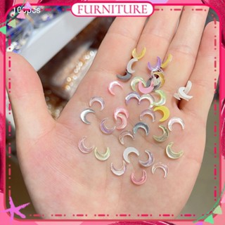 ♕ 100pcs Nail Art Star Moon Jewelry Ice Transparent Three-dimensional Mocha Resin Moon Spring Summer Nail Accessories Manicure Tool For Nail Shop FURNITURE