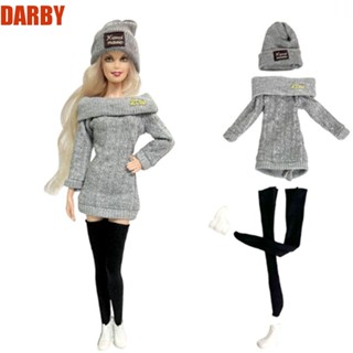 Darby 1/6 ชุดเสื้อกันหนาว รองเท้าตุ๊กตา หมวก น่ารัก สไตล์เจ้าหญิง สําหรับฤดูหนาว