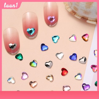 อุปกรณ์ทำเล็บ เล็บเพ้นท์เล็บ Small Peach Heart Nail Super Shiny New Heart-Shaped Net Red Diamond Nail Stickers cod