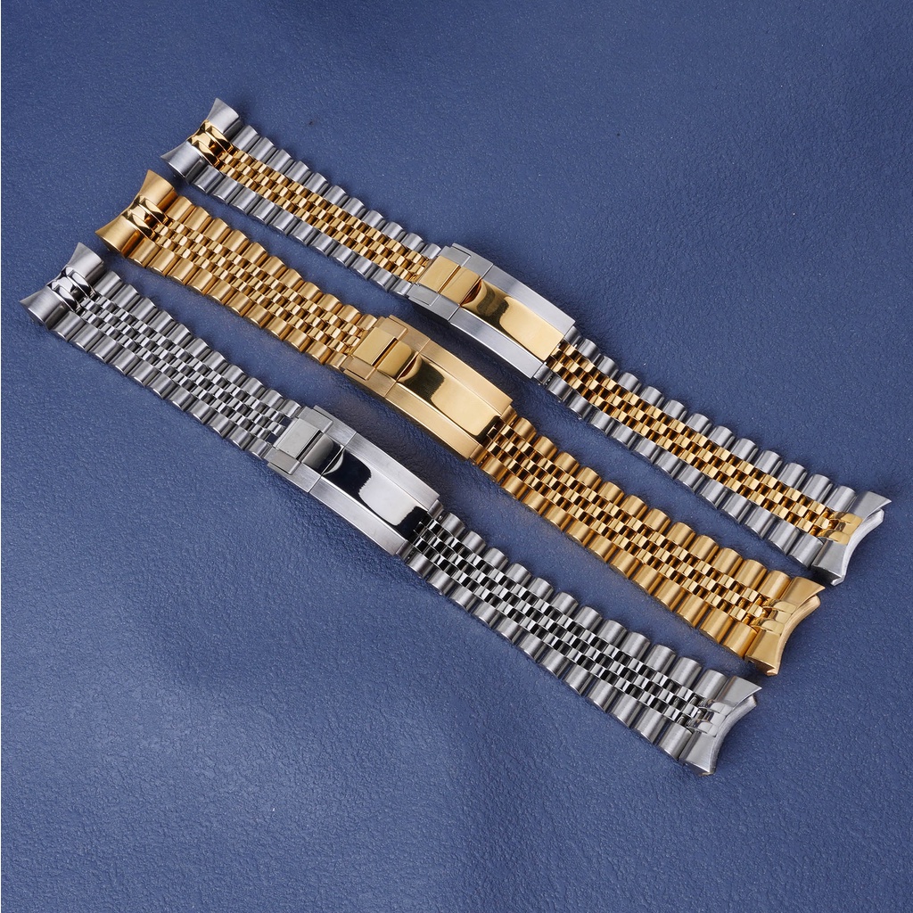 สายนาฬิกาข้อมือ สีเงิน สีทอง 22 มม. สําหรับ Seiko 5 SRPD 53K1
