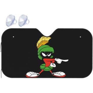 ม่านบังแดดกระจกหน้ารถยนต์ แบบพับได้ ลายการ์ตูน Marvin The Martian